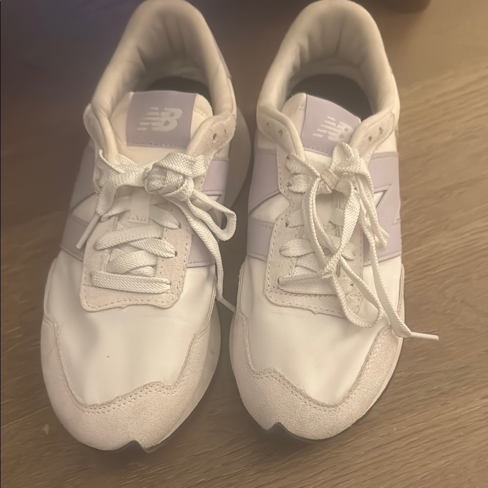 New Balance 237 White and Purple Sneakers